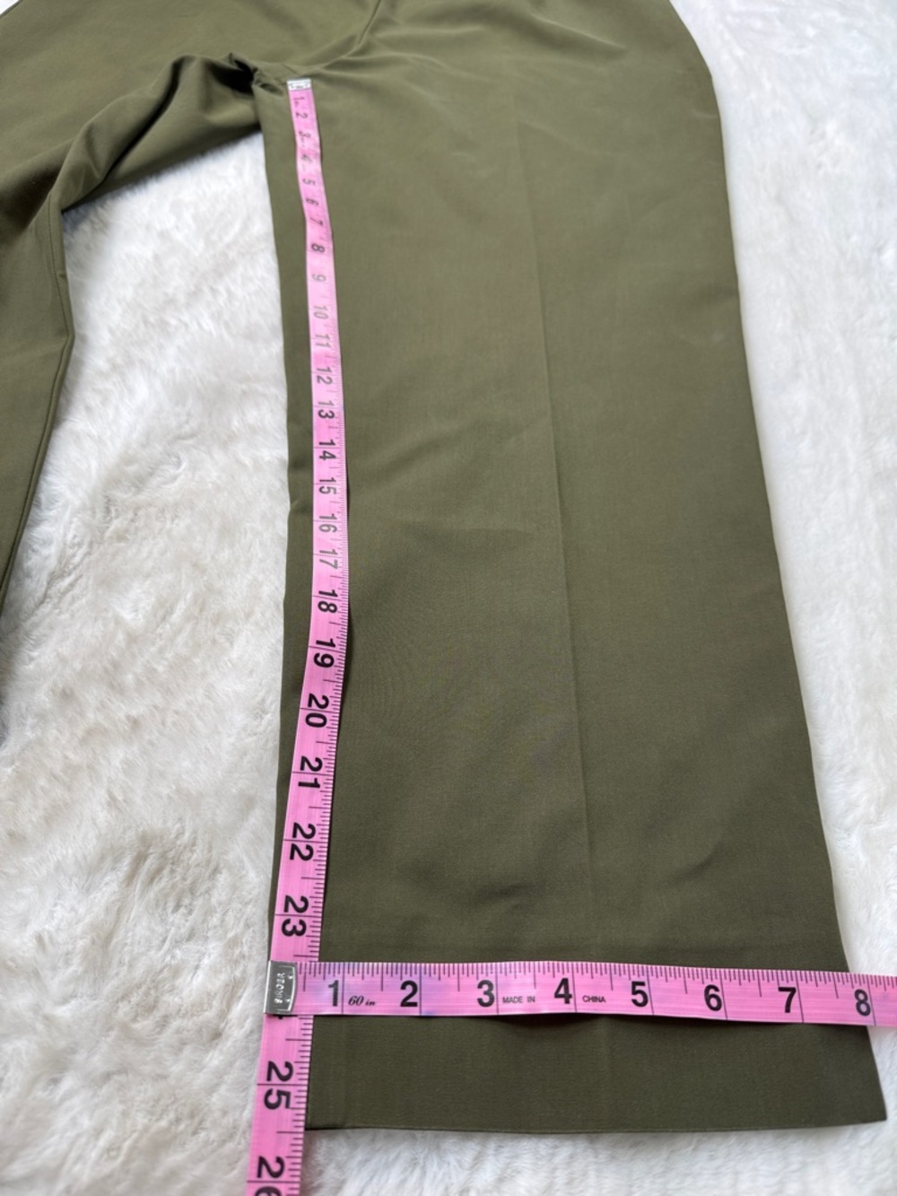 Lafayette 148 Lexington Bleecker Pants Trouser 14 Olive Cropped Side Zip Career - Picture 8 of 16